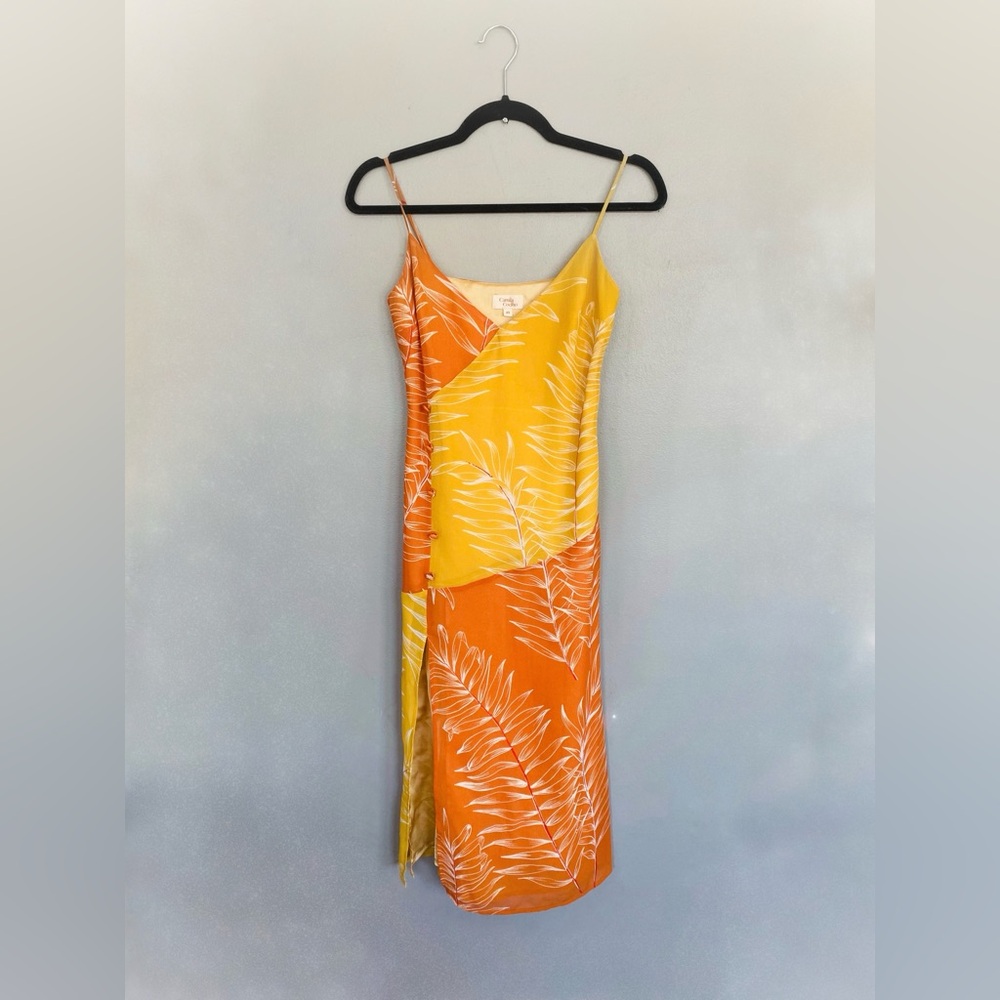 Camila Coelho Vivienne Midi Dress in Yellow & Orange - Picture 2 of 11